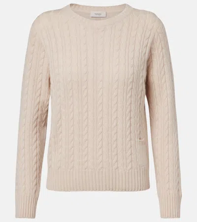 Agnona Cable-knit Cashmere Sweater In Neutral
