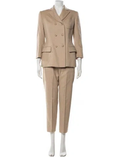 Pre-owned Agnona Camel Hair Pantsuit In Neutrals