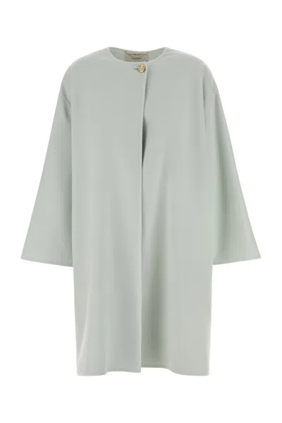 Agnona Ice Wool Blend Coat In Green