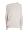 Agnona Cashmere Asymmetric Top In Neutral