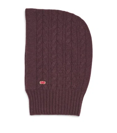 Agnona Cashmere Balaclava In Burgundy