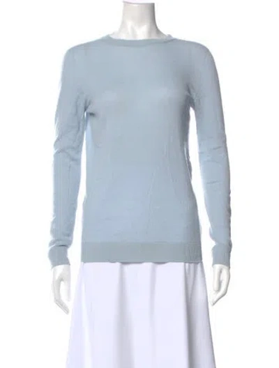 Pre-owned Agnona Cashmere Bateau Neckline Sweater In Blue