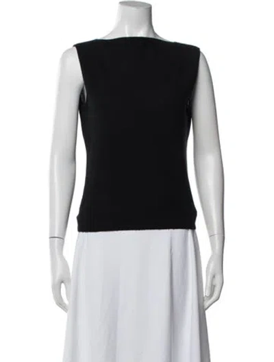 Pre-owned Agnona Cashmere Bateau Neckline Top In White