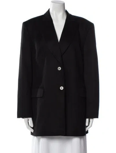 Pre-owned Agnona Cashmere Blazer In Black