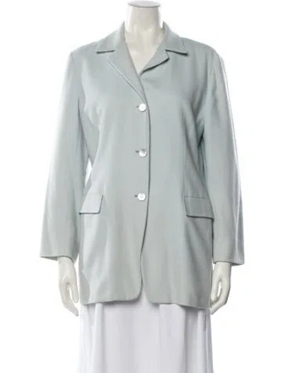 Pre-owned Agnona Cashmere Blazer In Blue