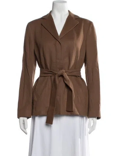 Pre-owned Agnona Cashmere Blazer In Brown