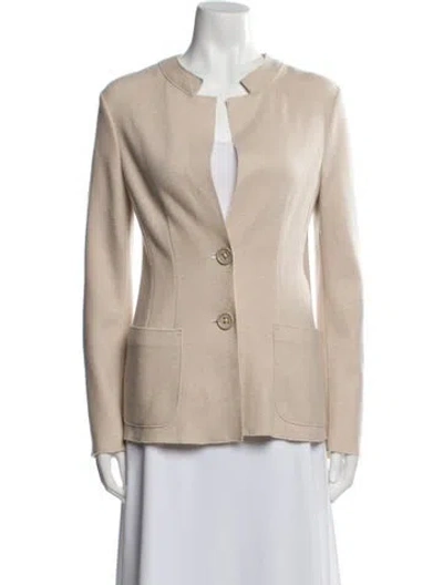 Pre-owned Agnona Cashmere Blazer In Neutral