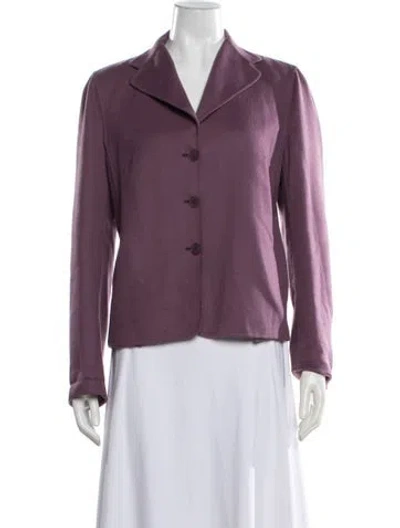 Pre-owned Agnona Cashmere Blazer In Purple