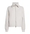 Agnona Cashmere Bomber Jacket In White