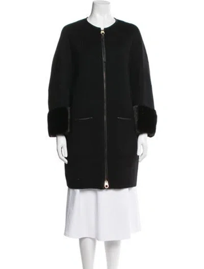 Pre-owned Agnona Cashmere Coat In Black