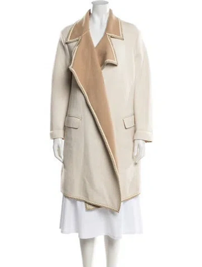 Pre-owned Agnona Cashmere Coat In Neutrals