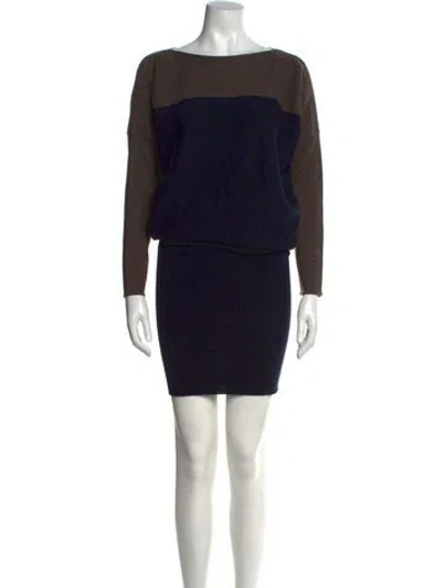 Pre-owned Agnona Cashmere Colorblock Pattern Sweater In Black