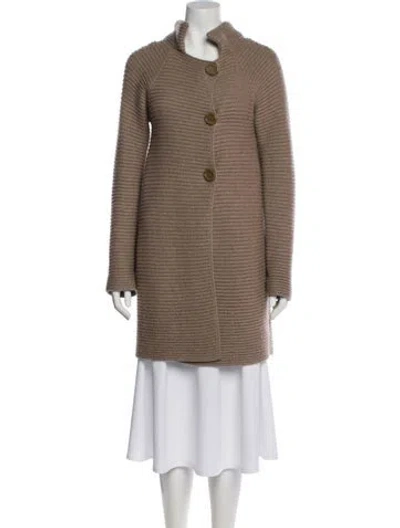 Pre-owned Agnona Cashmere Cowl Neck Sweater In Brown