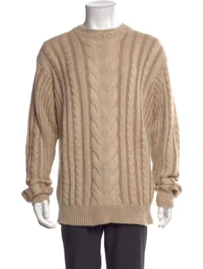 Pre-owned Agnona Cashmere Crew Neck Pullover In Neutrals