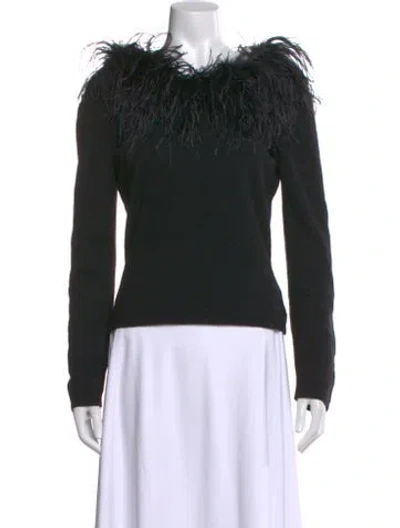 Pre-owned Agnona Cashmere Crew Neck Sweater In Black