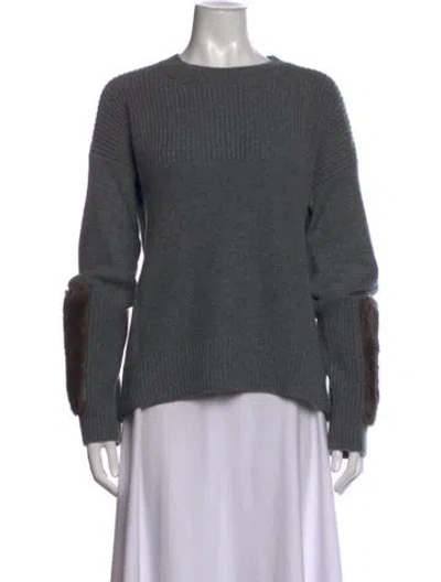 Pre-owned Agnona Cashmere Crew Neck Sweater In Grey