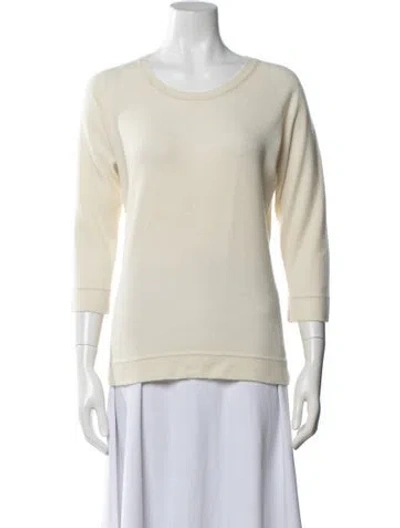 Pre-owned Agnona Cashmere Crew Neck Sweater In Neutral