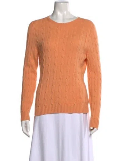 Pre-owned Agnona Cashmere Crew Neck Sweater In Orange
