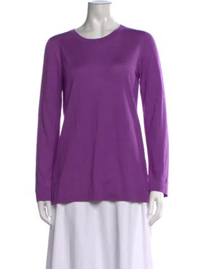 Pre-owned Agnona Cashmere Crew Neck Sweater In Purple