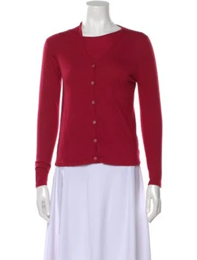 Pre-owned Agnona Cashmere Crew Neck Sweater In Red