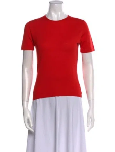 Pre-owned Agnona Cashmere Crew Neck Sweater In Red