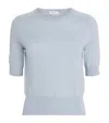 Agnona Cashmere Crew-neck Top In Blue