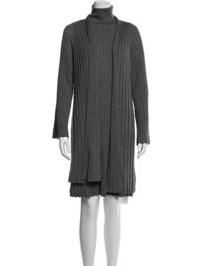 Pre-owned Agnona Cashmere Dress Set In Gray
