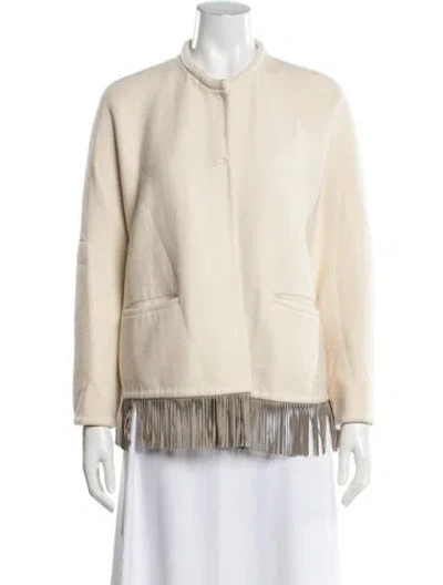 Pre-owned Agnona Cashmere Jacket In Neutrals