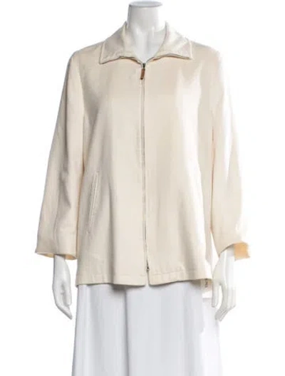 Pre-owned Agnona Cashmere Jacket In Neutrals