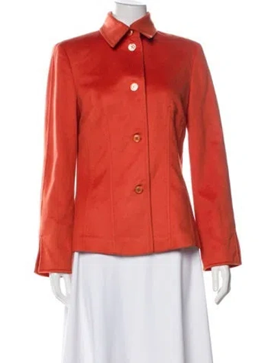 Pre-owned Agnona Cashmere Jacket In Orange