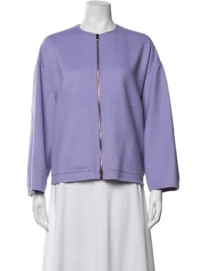Pre-owned Agnona Cashmere Jacket In Purple