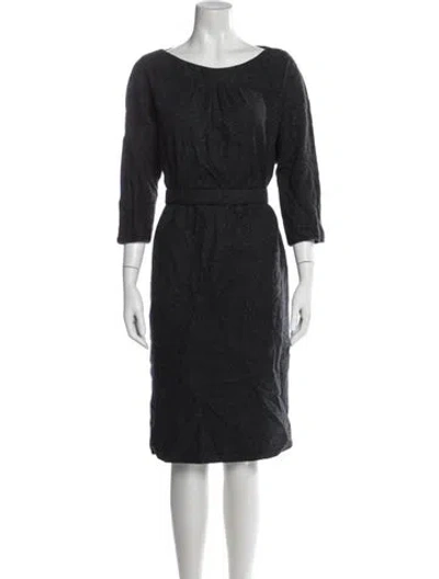 Pre-owned Agnona Cashmere Knee-length Dress In Gray