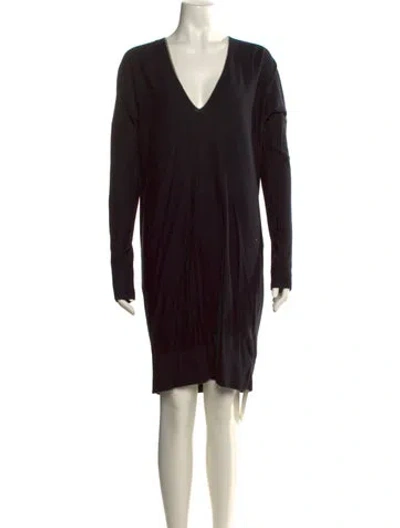 Pre-owned Agnona Cashmere Mini Dress In Black