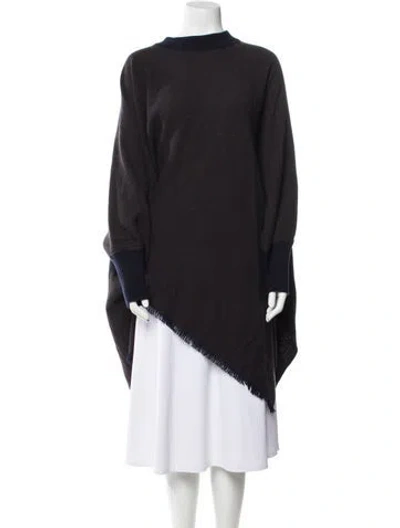 Pre-owned Agnona Cashmere Mock Neck Sweater In Black