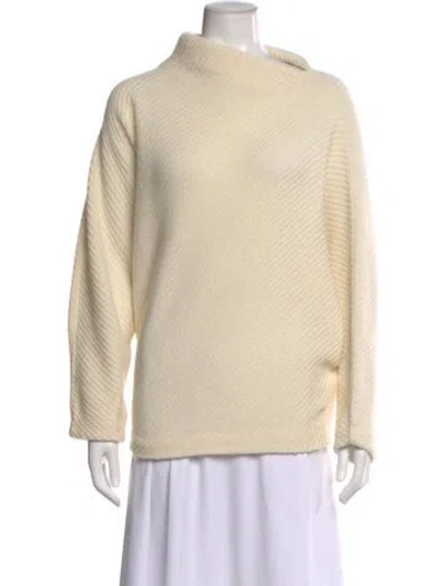 Pre-owned Agnona Cashmere Mock Neck Sweater In Neutral