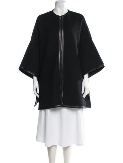 Pre-owned Agnona Cashmere Open Front Sweater In Black