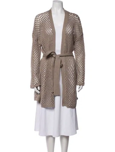 Pre-owned Agnona Cashmere Patterned Sweater In Neutrals