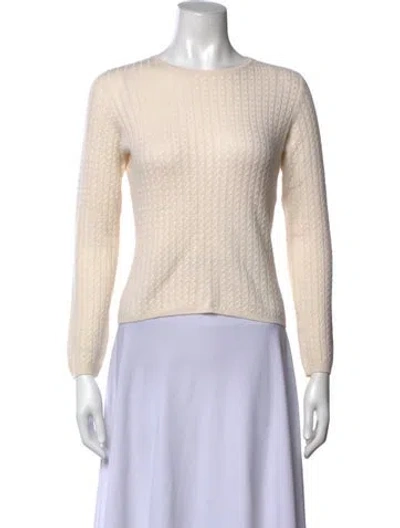 Pre-owned Agnona Cashmere Patterned Sweater In Neutrals