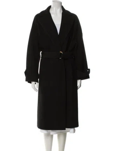 Pre-owned Agnona Cashmere Peacoat In Black