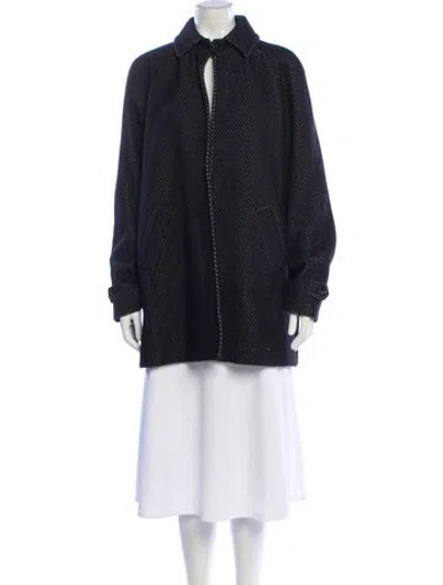 Pre-owned Agnona Cashmere Printed Jacket In Gray