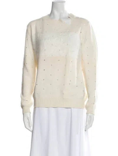 Pre-owned Agnona Cashmere Printed Sweater In Neutral