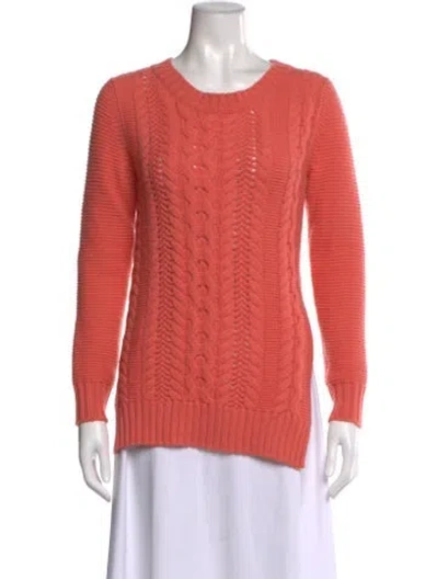 Pre-owned Agnona Cashmere Scoop Neck Sweater In Orange