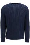 AGNONA CASHMERE, SILK AND COTTON SWEATER