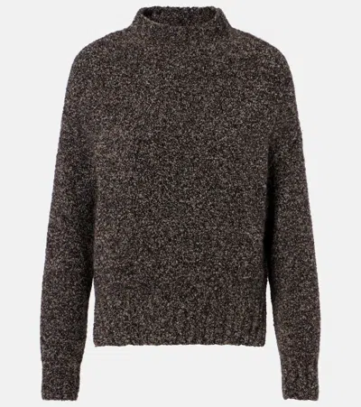 Agnona Cashmere, Silk, And Wool Sweater In Brown