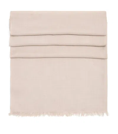 Agnona Cashmere-silk Scarf In Gray