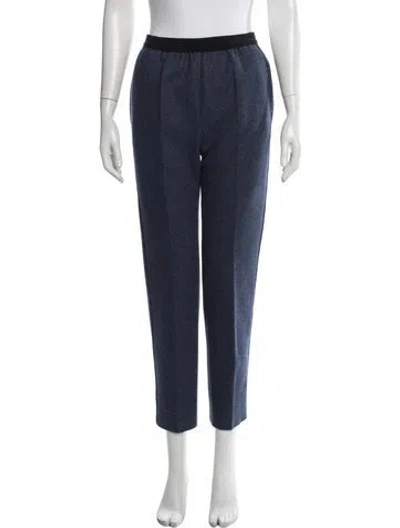 Pre-owned Agnona Cashmere Straight Leg Pants In Blue