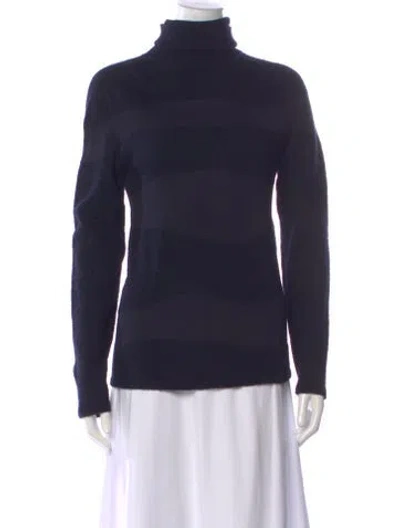 Pre-owned Agnona Cashmere Striped Sweater In Black