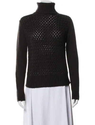 Pre-owned Agnona Cashmere Turtleneck Sweater In Brown