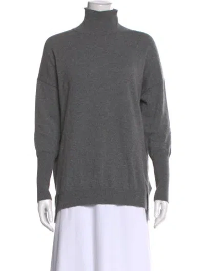 Pre-owned Agnona Cashmere Turtleneck Sweater In Gray