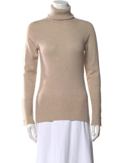 Pre-owned Agnona Cashmere Turtleneck Sweater In Neutral